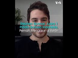 Stephen Spanos, Juara Pidato Bahasa Indonesia