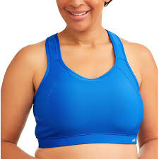 Womens Plus Size Active High Impact Sports Bra With Cushioned Straps