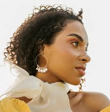 Glamorous Baroque Pearl Hoops: Sterling Silver Hoops, Iridescent White  Pearl Statement Earrings, 925 Silver Earrings With Shimmering Pearls