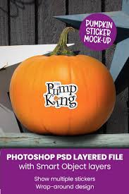 Pumpkin Sticker Mock Up Halloween Labels 930179 Products Design Bundles In 2020 Pumpkin Stickers Halloween Labels Pumpkin
