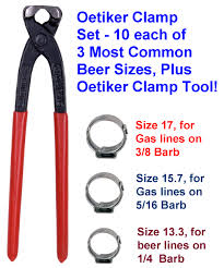 Oetiker Clamp Tool With Three Most Used Oetiker Clamps For Beer Applications