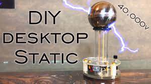Diy 40000 Volt Van Der Graaff (Battery Powered) - Youtube
