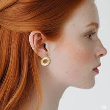 Gold Circle Stud Earrings // 14k Gold Filled Open Circle Studs // 10mm  Simple Gold Studs