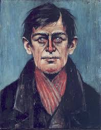 Head of a Man with Red Eyes by L S Lowry