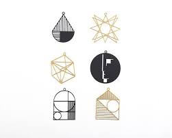 Minimalistic Bauhaus Geometry Inspired Xmas Ornaments A Set Of Etsy In 2020 Xmas Ornaments Dog Christmas Card Xmas