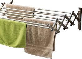 Amazon Com Aero W Racks Stainless Steel Wall Mounted Collapsible Laundry Clothes Drying Rack 60 Pound Capacity 22 5 Linear Ft Home Kitchen