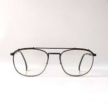 Vintage 90s Square Double Bridge Eyeglasses Metal Frames Matte Etsy Eyeglasses Eyewear Fashion Retro Modern
