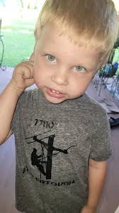 Had to share.......so this morning my 3 year old throws a fit because I put  his shirt on. He cries and screams until I ask him what in the world is  wrong.......he