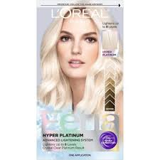 During bleaching, two very aggressive chemicals are applied to the hair. L Oreal Paris Feria Hyper Platinum Advanced Lightening System Bleach Hyper Platinum Target
