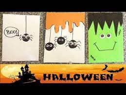 It is very interesting to create the halloween card for your halloween party!! 5 Super Easy Simple Diy Halloween Cards Diy Craft Under 5 Minutes Viral Pintrest Inspiration 2020 Youtube