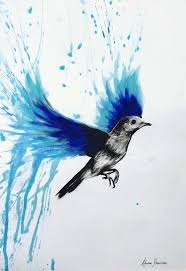 Flying With Blue Bird By Ashvin Harrison Paintings For Sale Bluethumb Online Art Gallery Bird Art Draw Blue Bird Art Bird Drawings Flying Bird Drawing