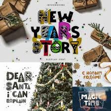 New Year S Story Display Font Free Download Free Font Free Fonts Download Christmas Fonts