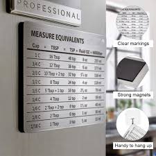 What is 4 ounces in tablespoons? Sunnyac 12 Piece Measuring Cups And Spoons Set Including 5 Stackable Stainless Steel Measuring Cups 6 Double Sided Magnetic Measuring Spoons And 1 Metal Plate For Dry And Liquid Ingredients Amazon De Home Kitchen