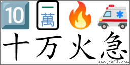 ز(:ㄕˊ ㄨㄢˋ ㄏㄨㄛ ㄐˊ,拼:shí wàn huǒ jí) | 华语词📕