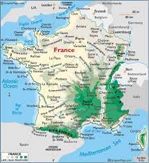 O mapa da frança parece um hexágono. Mapa Da Franca