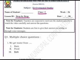 21 posts related to 3rd grade evs worksheets for class 3. Class 3 Evs Drop By Drop Week 26 Firststep Worksheet Solution L 16 12 20 Youtube