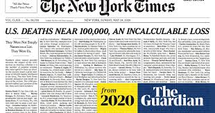 A new era in college sports. Incalculable Loss New York Times Covers Front Page With 1 000 Covid 19 Death Notices Coronavirus The Guardian