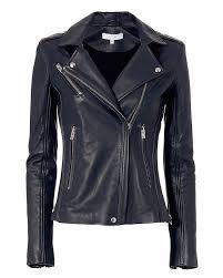 Iro Tara Leather Moto Jacket Navy The Moto Jacket Is An Essential And We Have Designed Thi Navy Blue Leather Jacket Blue Leather Jacket Leather Jackets Women