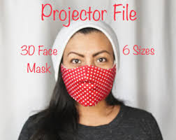 3D Face Mask. Projector File Sewing Pattern