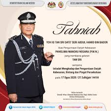 Pingat pangkuan negara (p.p.n.) (kehormat). Kdn Sur Twitter Tahniah Kepada Ydh Ig Tan Sri Dato Seri Abdul Hamid Bin Bador Ketua Polis Negara Atas Pengurniaan Darjah Kebesaran Panglima Mangku Negara P M N Yang Membawa Gelaran Tan Sri