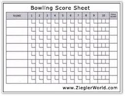 Free Printable Bowling Record Sheets Bowling Score By