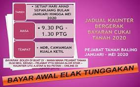 Jika ini kurang cocok silahkan pilih hasil yang ada dibawah ini. Kaunter Bergerak Bayaran Cukai Tanah Cawangan Kuala Ketil 12 Jan 2020 Portal Rasmi Pejabat Daerah Tanah Negeri Kedah