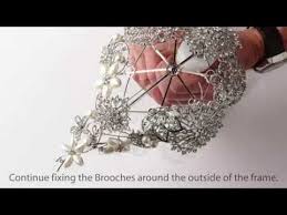 Buy long, green floral wire. How To Use Our Tear Drop Shaped Brooch Bouquet Kit Wedding Brooch Bouquets Bridal Brooch Bouquet Brooch Bouquet Tutorial
