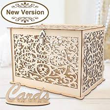 Aytai acrylic wedding card box, clear card box with lock and card sign, upgraded security money box gift card box for wedding reception birthday baby shower. Diy Wedding Gift Card Box Wooden Money Box With Lock Advice Box Wedding Decor Greeting Cards Party Supply Home Garden