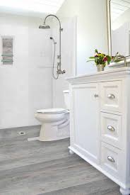 More durable bathroom flooring option than engineered hardwood. Sterling Oak Zero Threshold 60 Alcove Lifeproof Flooring Wood Collect American Bath Factory