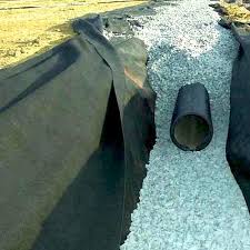 Geotextile Fabric Application Woven And Nonwoven Geotextiles Drainage Yard Drainage French Drain