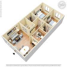 B3 2 Bedroom 1 Bath 870 Square Feet Apartment Floor Plan Floor Plans Apartment Layout