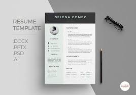 Elegant 1 Page Resume Template Resume Template Cv Template Cv Template Professional