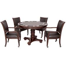 Antique brass ferrules and casters complete the look. Poker Tables Game Room The Home Depot