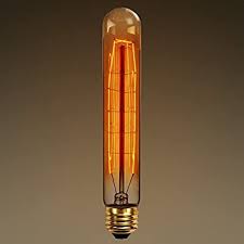 60 Watt Vintage Antique Light Bulb T9 Tubular Style 7 4 In Length Medium Base Hairpin Tungsten Filament Amber Amazon Com