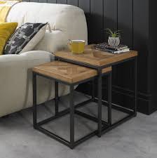 Gbp prices are indicative, correct euro pricing is shown in the checkout. Indus Rustic Oak Nest Of Tables Living Room Furniture Bentley Designs