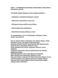 Persediaan kepada tanah melayu untuk berkerajaan sendiri. Bab 4 Pembinaan Negara Dan Bangsa Malaysia