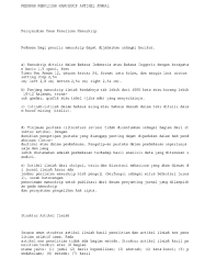 Istilah artikel nonpenelitian mengacu kepada semua jenis artikel ilmiah yang bukan merupakan laporan hasil penelitian. Pedoman Penulisan Manuskrip Artikel Jurnal Septi Warisno Academia Edu