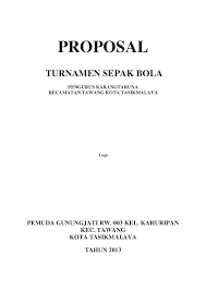 Contoh Proposal Turnamen Sepak Bola