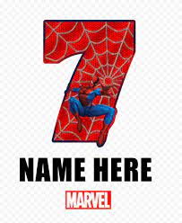 I love making clip art lettering as it can be used to make so many great. Hd Spider Man Number 7 Seven Free Png Citypng