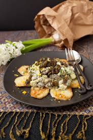 Saying potato salad is normally followed by a gesture of stirring a bowl of potato salad. Warm Potato Salad With Smoked Oysters Saute Mushrooms And Avocado Cooking Melangery