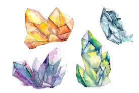 I like to change my christmas tree decor. Aquarelle Colorful Geometric Crystal Png Set 130291 Illustrations Design Bundles