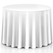 Giantex 120 Inch Round Polyester Tablecloth Table Cover For Wedding Restaurant Party Banquet Table Cover White 10 White Table Cloth Table Cloth Durable Table