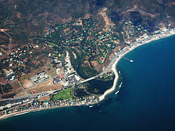 The malibu coast fault is a regional fault system that extends about 125 miles (200 km). Malibu California Wikipedia