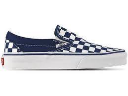 Black White And Blue Checkered Vans Vans Slip Ons Navy Blue Checkered Slip On Sneakers Black Slip On Sneakers Outfit Vans Slip On Checkered