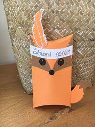 Boite Contenant A Dragees Fox Renard Indien Plume Bapteme Etsy Contenant Dragees Boite En Carton Etsy