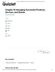 Our text book defines brand equity as ***** even though there may be are many different definitions of brand equity, they all have several factors in common: Chapter 10 Managing Successful Products Services And Brands Flashcards Quizlet Chapter 10 Managing Successful Products Services And Brands Course Hero