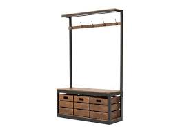 Garderobe mit sitzbank und schuhschrank. Layne Breite Garderobe Mangoholz Und Schwarz Mangoholz Holz Garderobe Stander