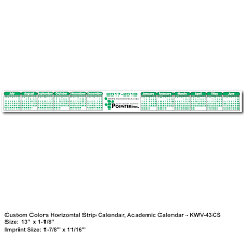 Please select your options to create a calendar such as: Kwv 43 Kwik Stik Horizontal Strip Calendar Spot Color Finn Line