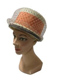 VTG 1950s Scarce “STAR LADY FRANK PALMA ORIGINAL” FEATHER EGGSHELL HAT