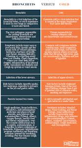 Difference Between Bronchitis And Cold Difference Between